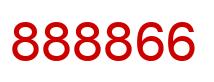 Number 888866 red image