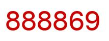Number 888869 red image