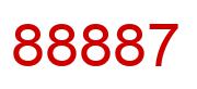 Number 88887 red image