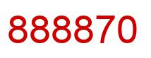 Number 888870 red image