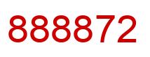 Number 888872 red image