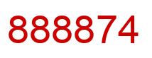 Number 888874 red image