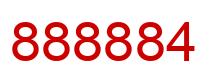 Number 888884 red image