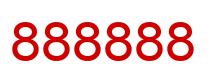 Number 888888 red image