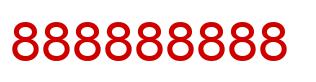 Number 888888888 red image