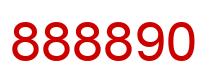 Number 888890 red image
