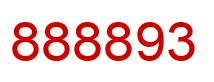 Number 888893 red image