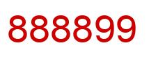 Number 888899 red image