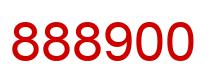 Number 888900 red image