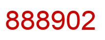 Number 888902 red image