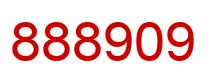 Number 888909 red image