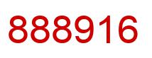 Number 888916 red image