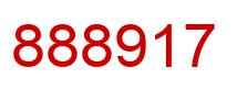 Number 888917 red image