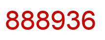 Number 888936 red image