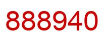 Number 888940 red image