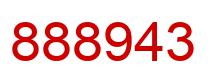 Number 888943 red image