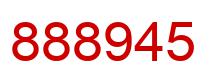 Number 888945 red image