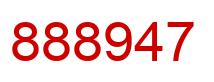 Number 888947 red image