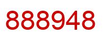 Number 888948 red image