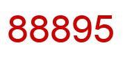 Number 88895 red image