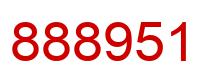 Number 888951 red image