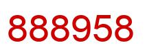 Number 888958 red image