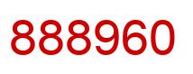 Number 888960 red image