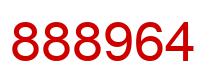 Number 888964 red image