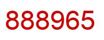 Number 888965 red image