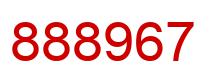 Number 888967 red image