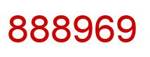 Number 888969 red image