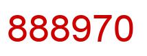 Number 888970 red image