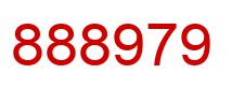 Number 888979 red image