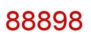 Number 88898 red image