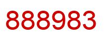 Number 888983 red image