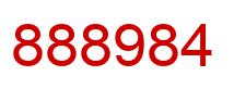 Number 888984 red image