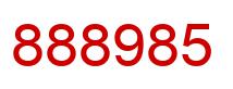 Number 888985 red image