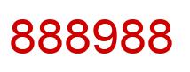 Number 888988 red image
