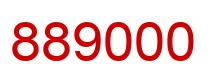 Number 889000 red image