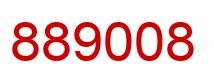 Number 889008 red image