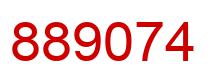 Number 889074 red image