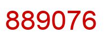 Number 889076 red image