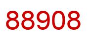 Number 88908 red image