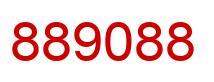 Number 889088 red image