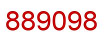 Number 889098 red image