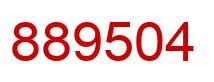 Number 889504 red image