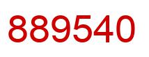 Number 889540 red image