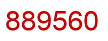 Number 889560 red image