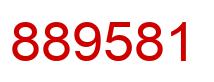 Number 889581 red image