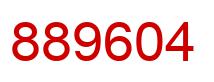 Number 889604 red image